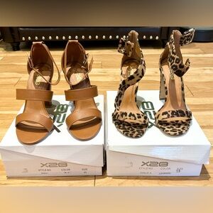 Bundle of 2 New X2B Heeled Sandals